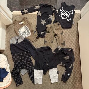 nununu Black Skull skater boy baby bundle